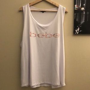 NWT Plus Size Women's BEBE Sport Printed Logo Design Active Wear Tank Top - 3X